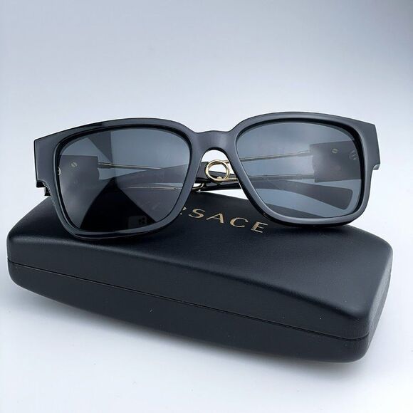 NEW Versace VE4412 GB1/87 Black Dark Grey Square Unisex Sunglasses - Picture 11 of 14